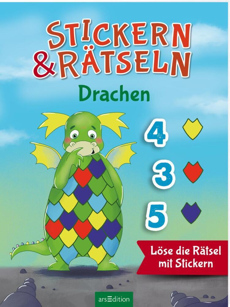 Stickern & Rätseln ab 3 - Drachen