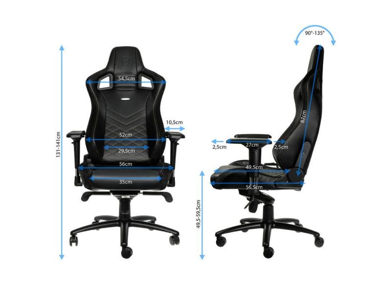 noblechairs Gaming-Stuhl EPIC Schwarz/Gold Besonders bequemer Computersessel, Mercedes-AMG Petronas Motorsport Edition