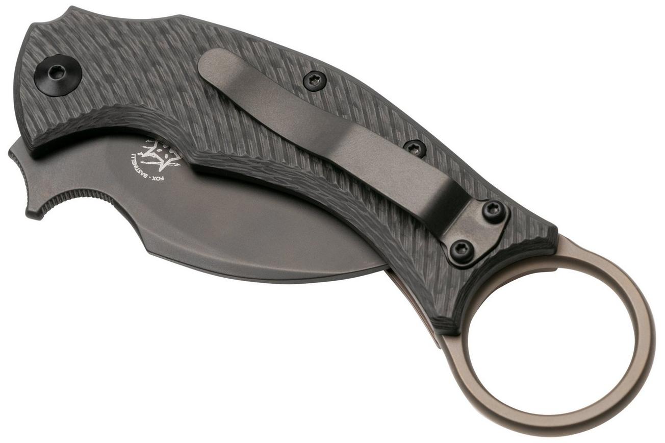 Fox Knives Black Bird FX-591TICBR karambitmes, Bastinelli design