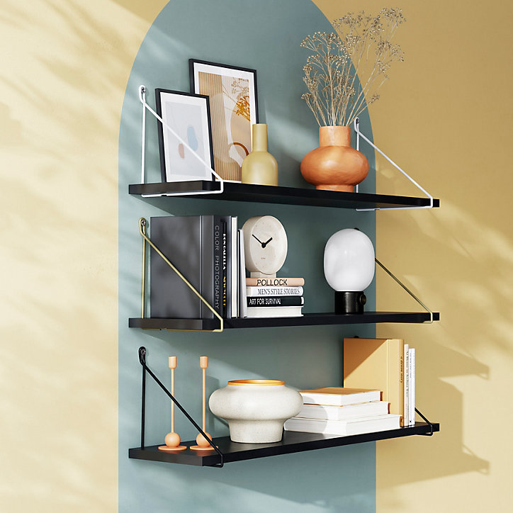 Équerre en fil d'acier doré GoodHome Arama H. 21 x P. 21 cm
