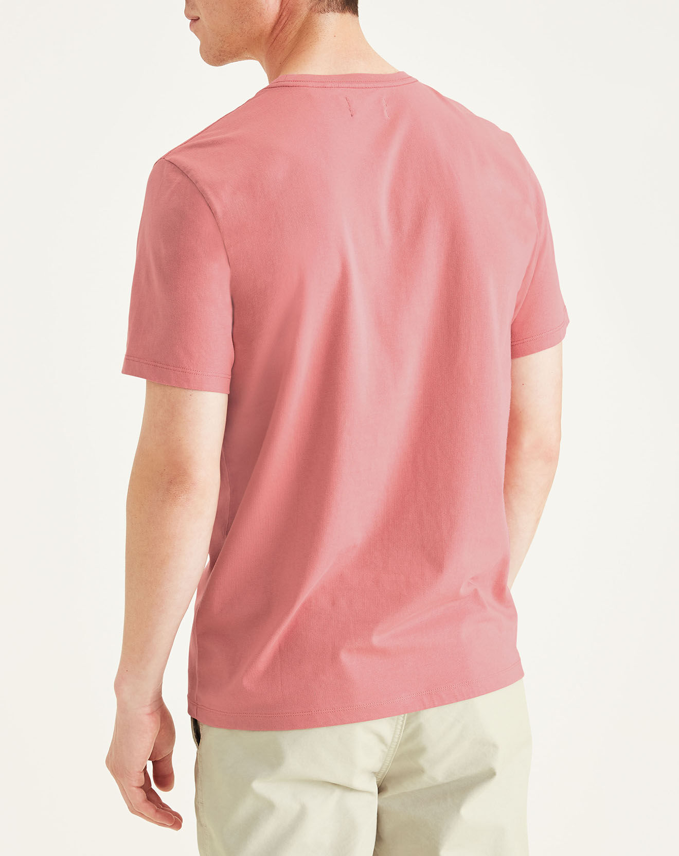 Dockers T-Shirt 100% Coton Bio Logo Pocket rose
