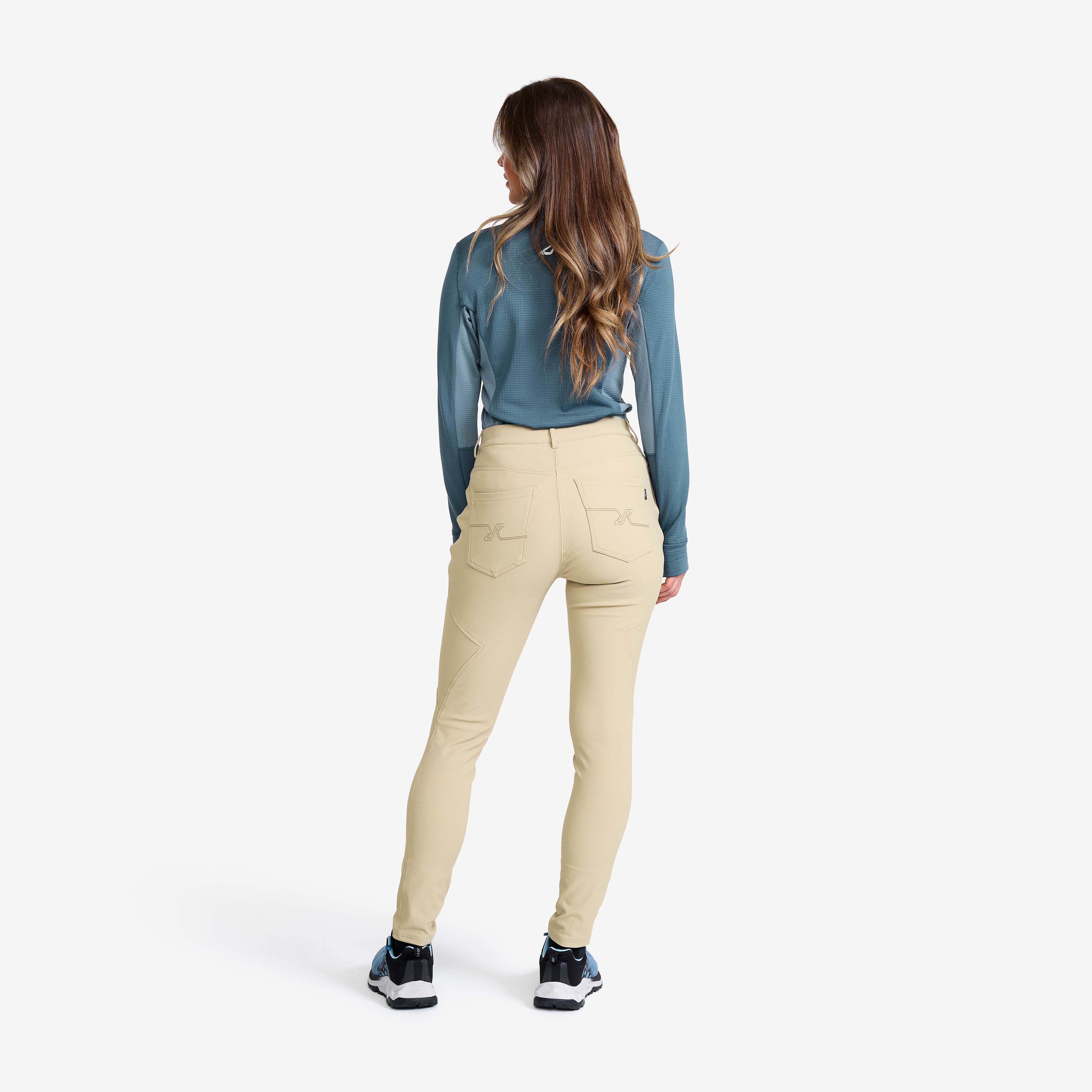 Bouncer Highwaist Jeans Dame Khaki Tan Beige