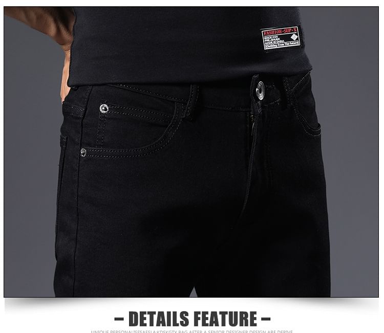 Nataro - Skinny jeans met effen fleecevoering en gemiddelde taillehoogte