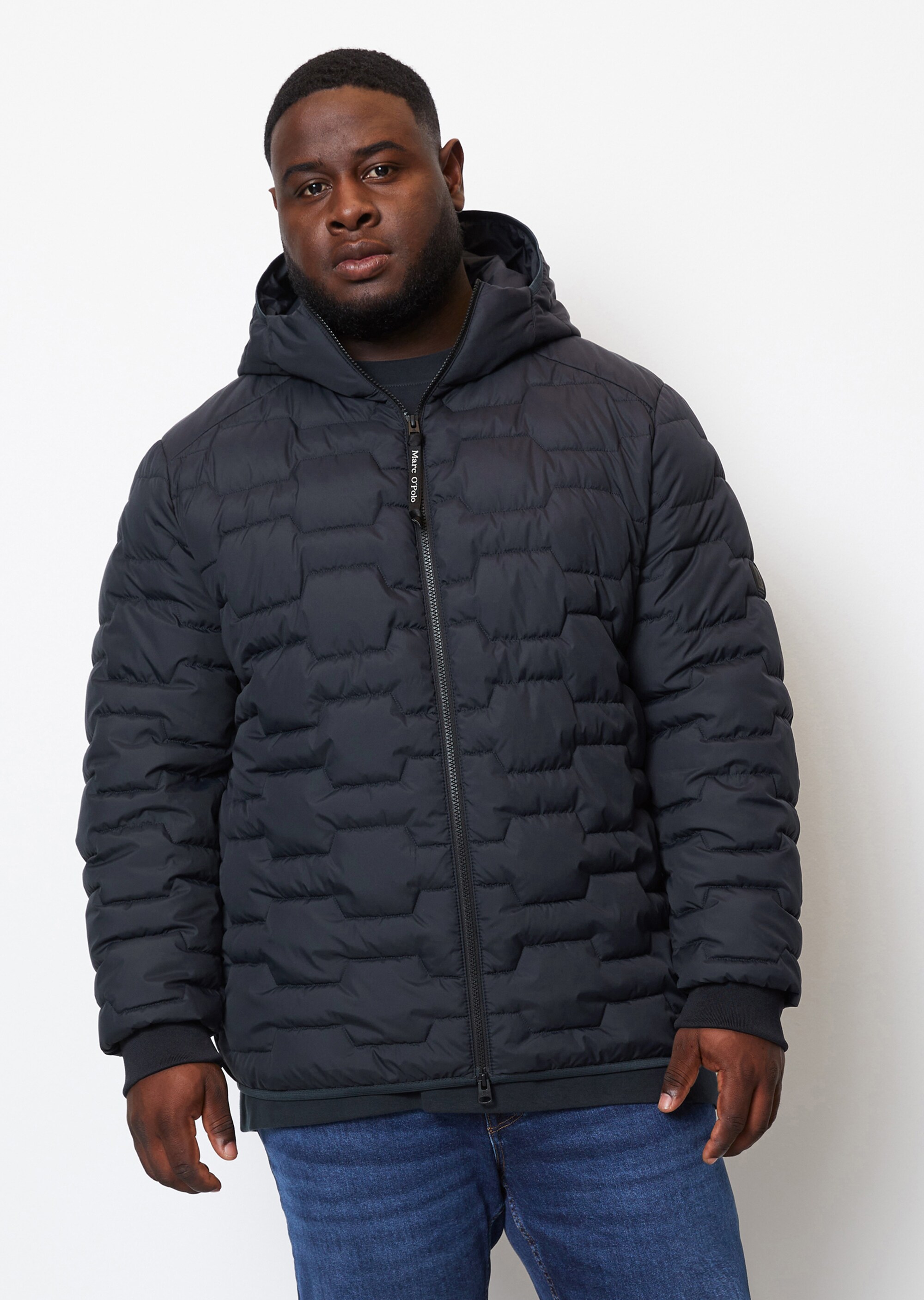 Steppjacke regular mit Rippstrick-Bündchen