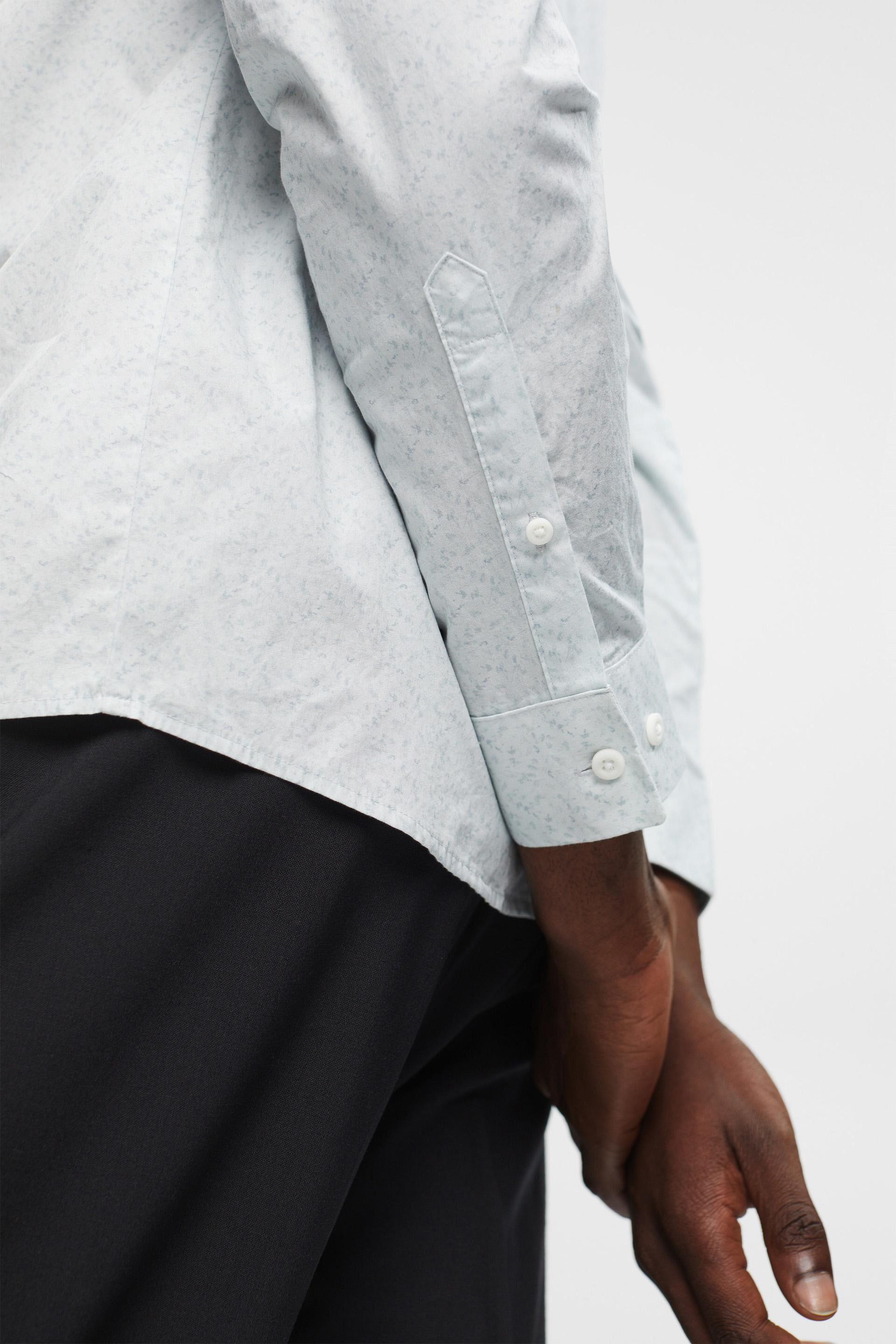 Chemise en coton à motif de coupe Slim Fit