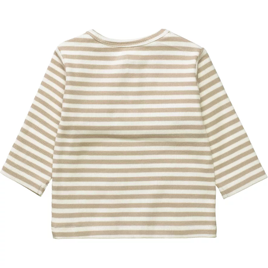 STACCATO Shirt taupe gestreift
