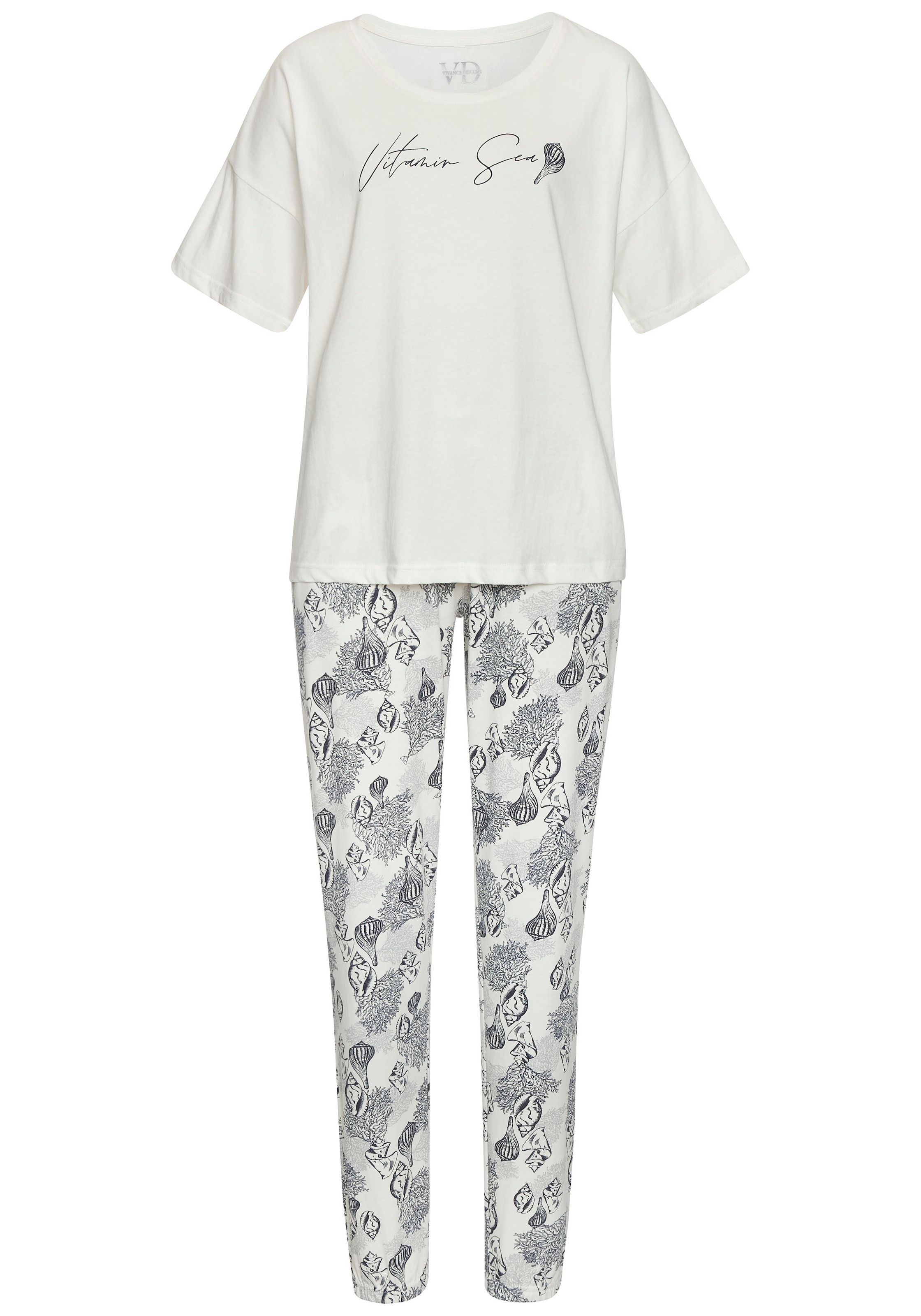 Vivance Dreams Pyjama, 2 Stk. Allover-Druck