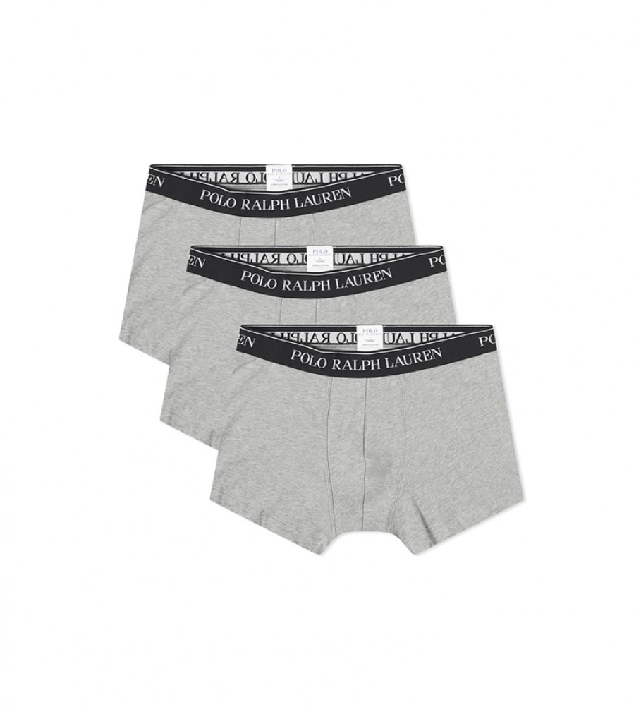 Conjunto de 3 cuecas boxer Ralph Lauren 714835885005 cinza