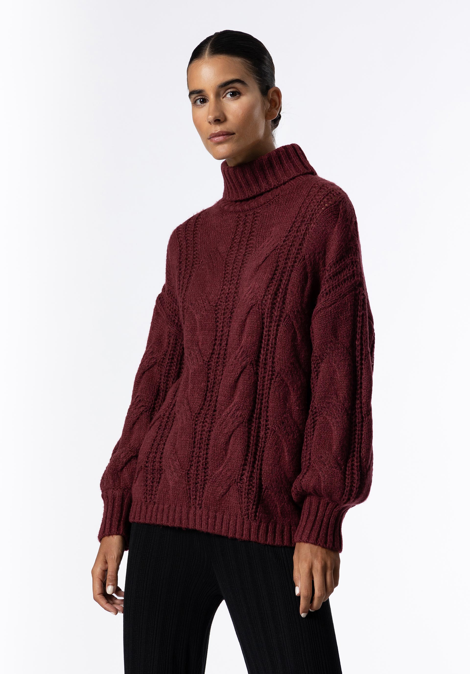 Camisola em Malha de Cabo Oversize