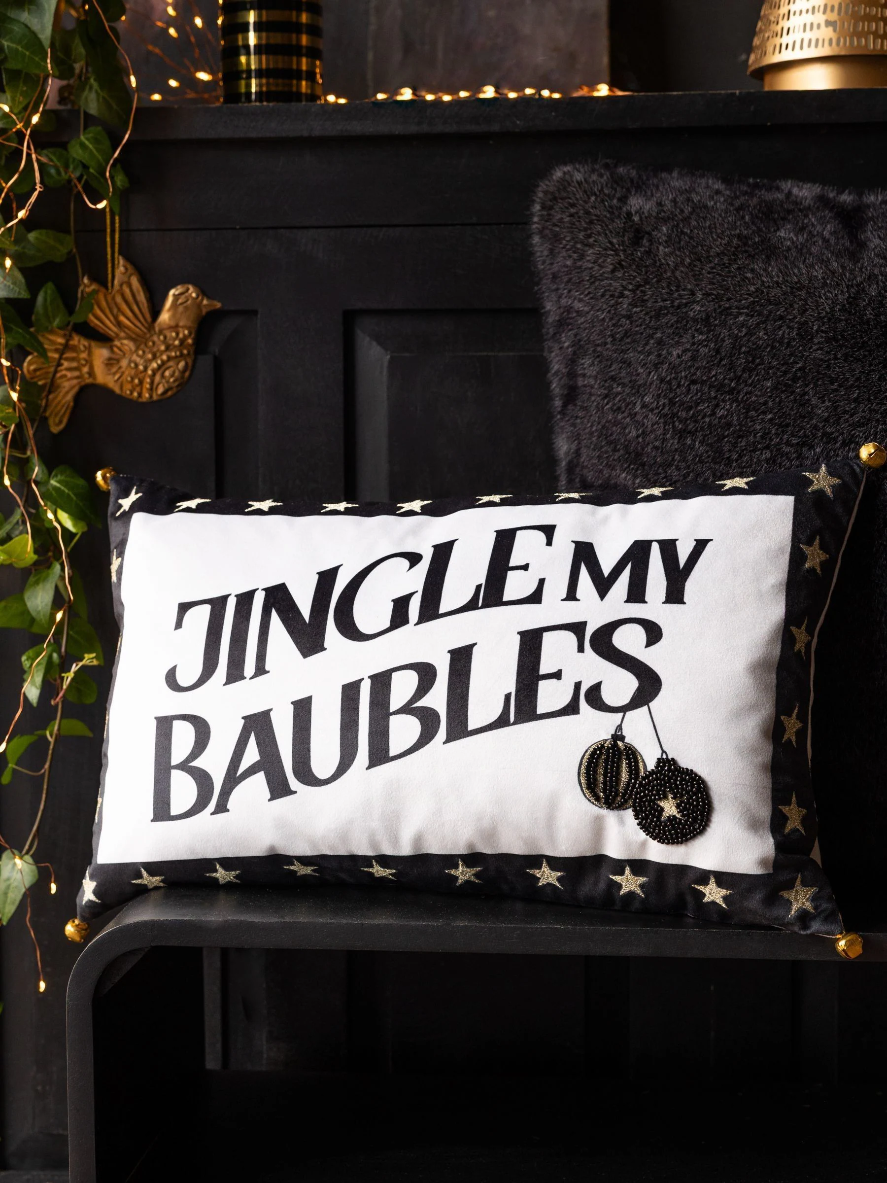 Rockett St George Jingle My Baubles Kerstmis Kussentje