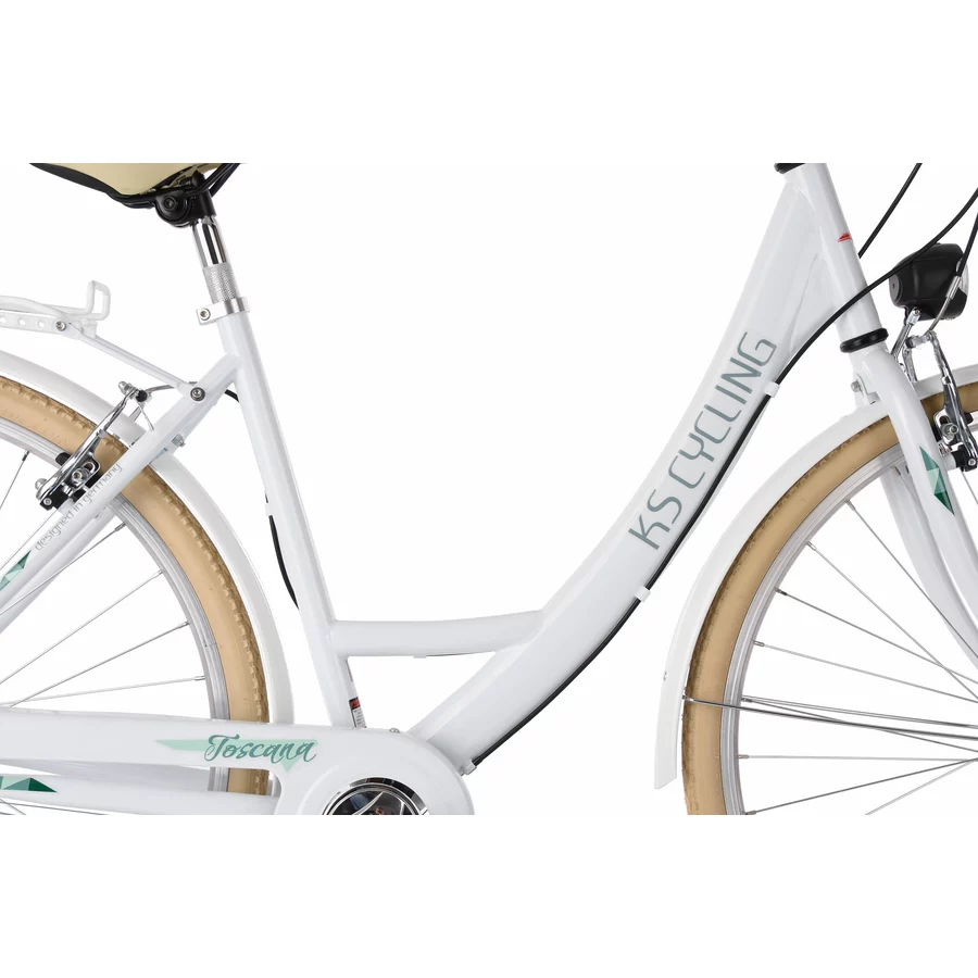 KS Cycling Damenfahrrad Cityrad 6-Gänge Toskana 26 Zoll Weiß