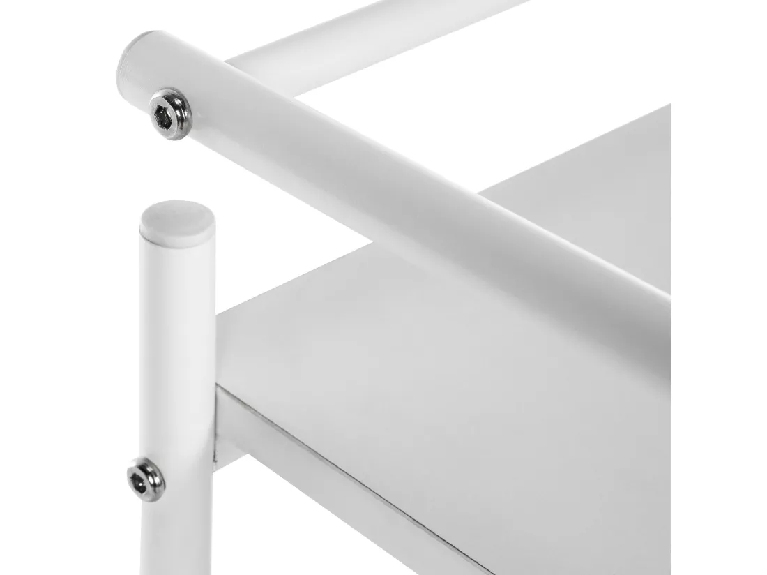 Chariot de service - Métal & Acier inoxydable - Blanc - PL902