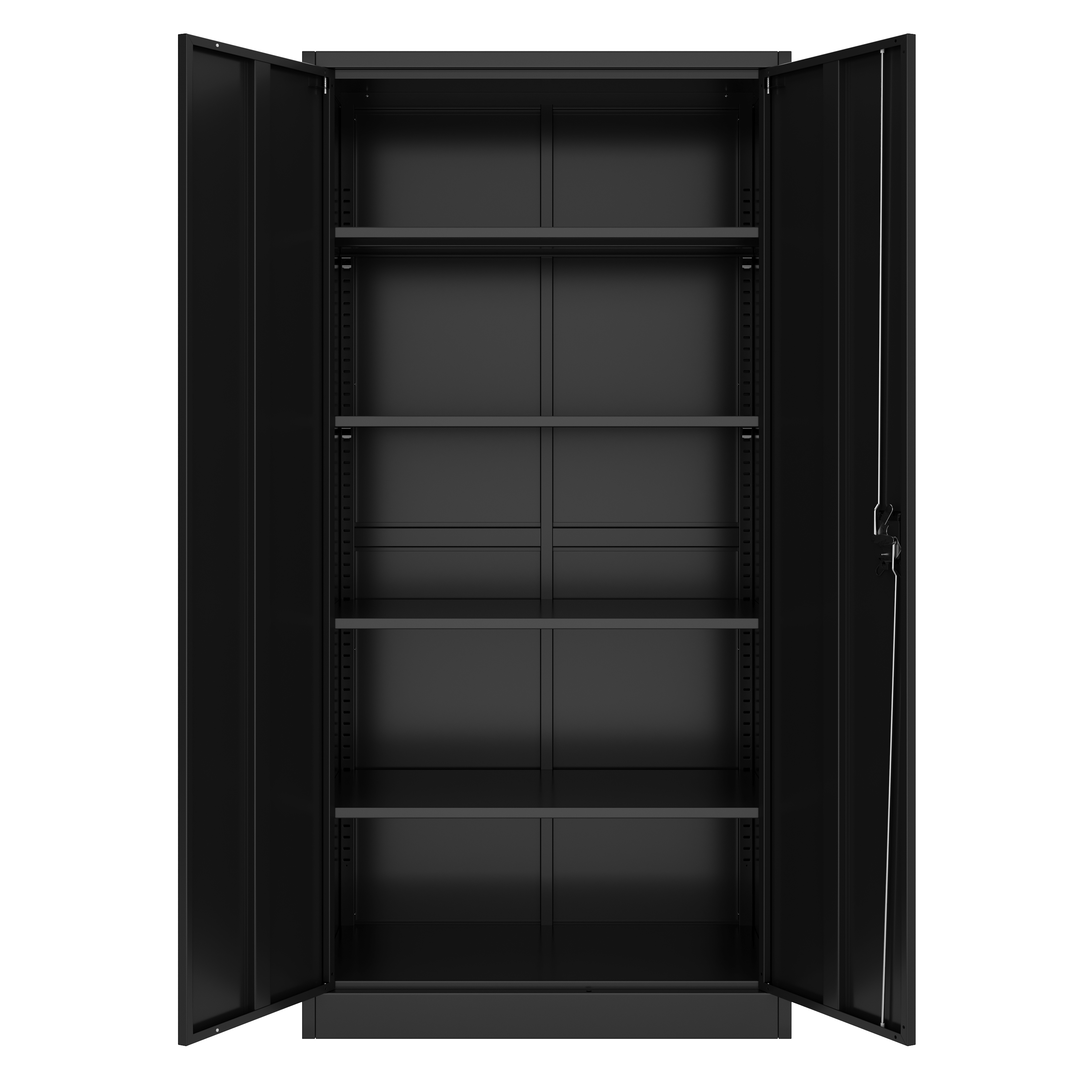 Aktenschrank mit 5 Böden 90 x 180 cm schwarz