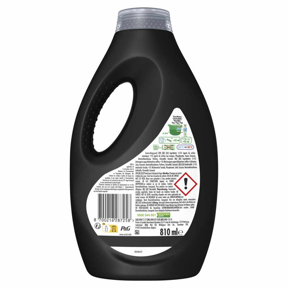 Ariel Vloeibaar Wasmiddel +Revita Black 18 Wasbeurten810 ml