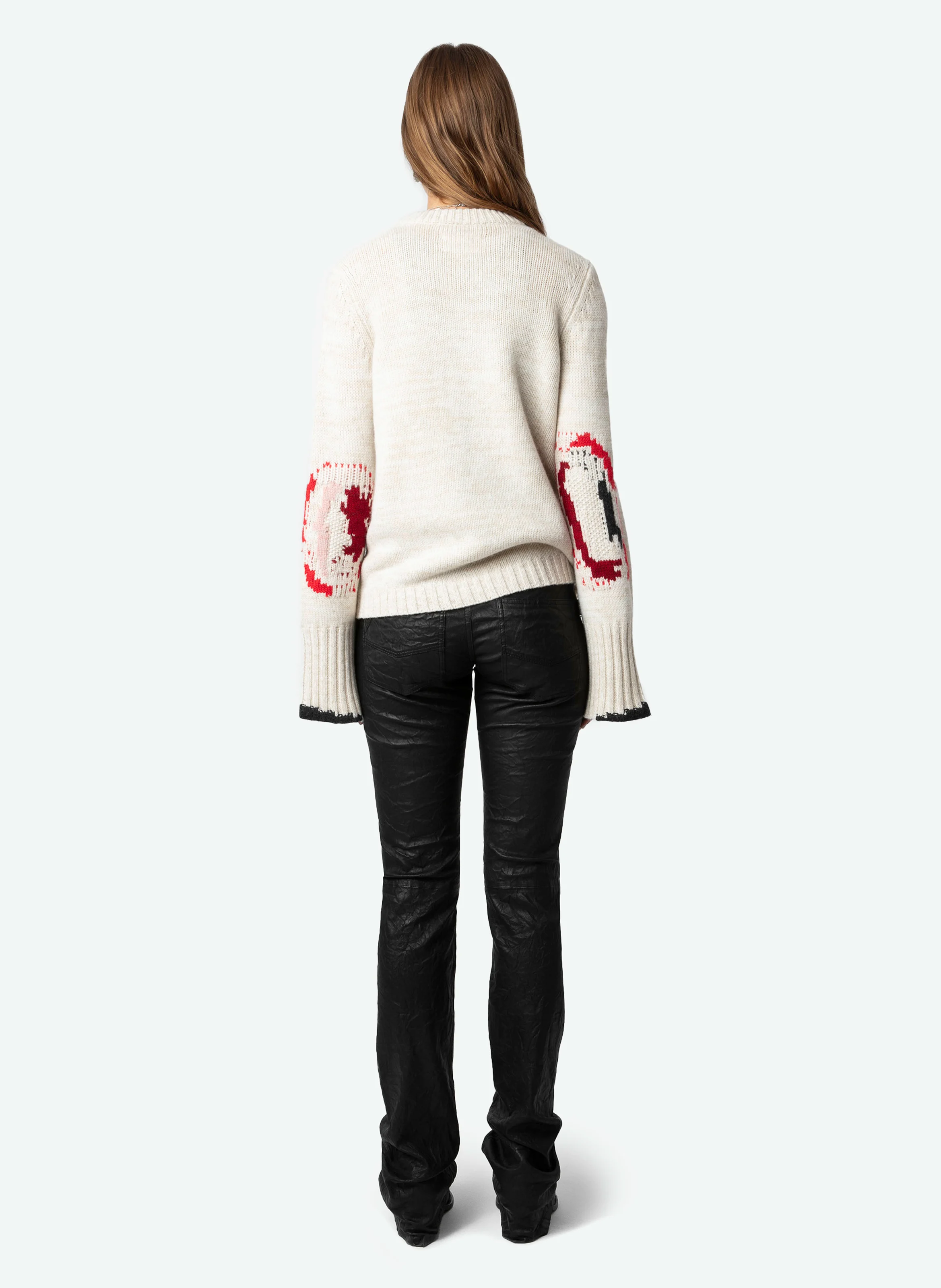 HALTY - Pull col rond en laine et cachemire | Beige