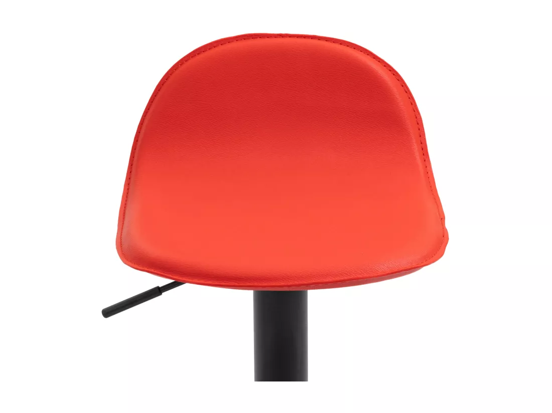 Lot de 2 Tabouret de bar - Similicuir & Métal - Rouge - Lana V2