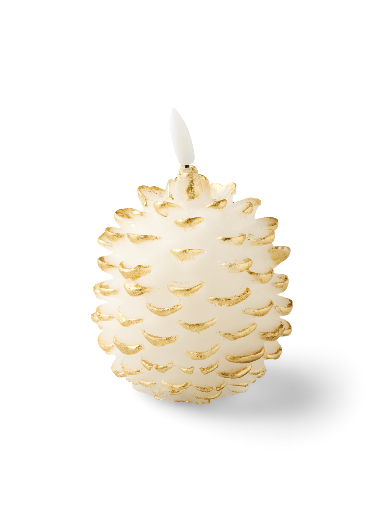 LED-stearinlys 13 cm | 9 x 13 cm.  | White, Gold