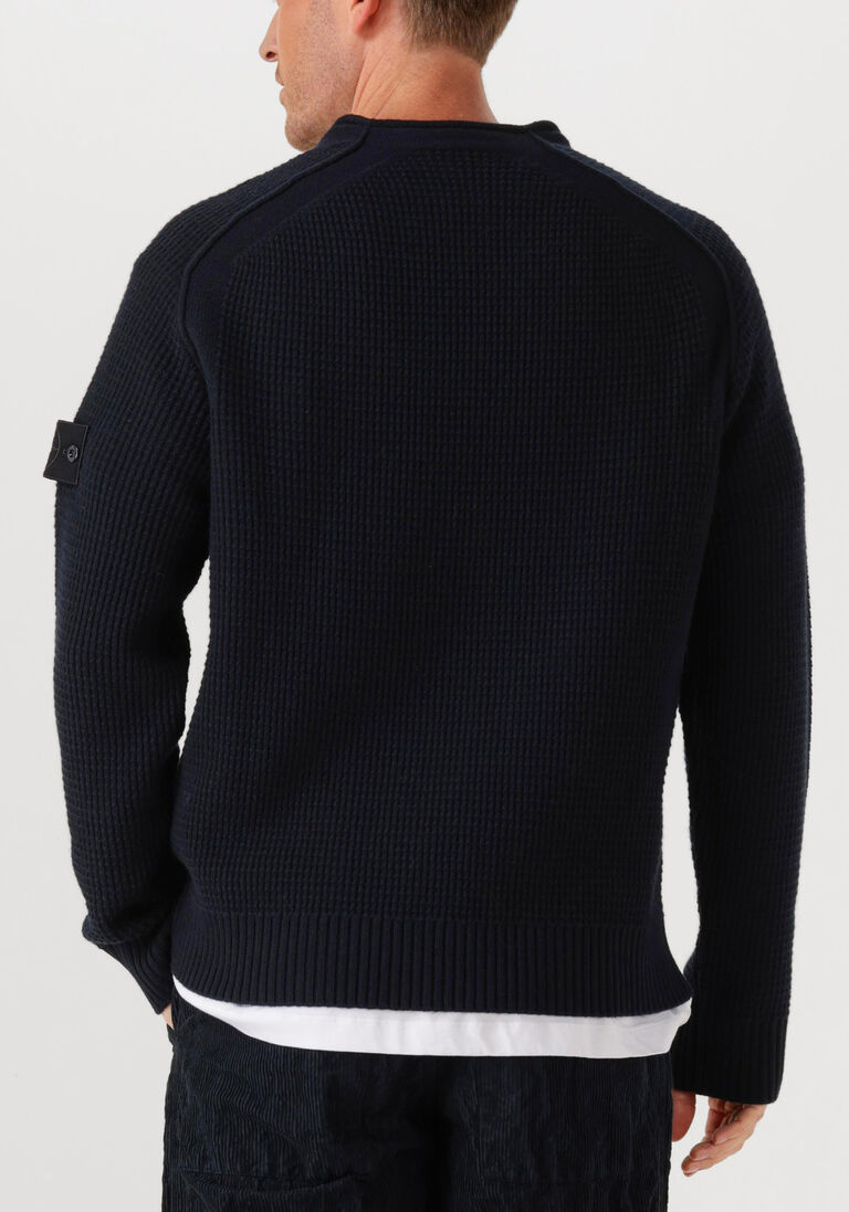donkerblauwe stone island trui crew neck
