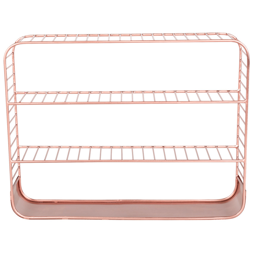 Etagère décorative métal rose