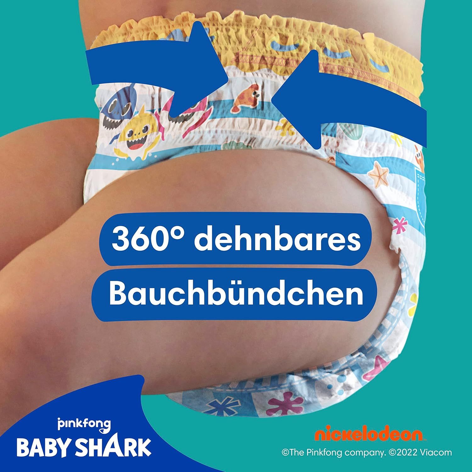 Pampers Windeln Größe 3-4, Splashers Baby Shark Limited Edition, 12 Stück, Einweg-Schwimmwindeln,
