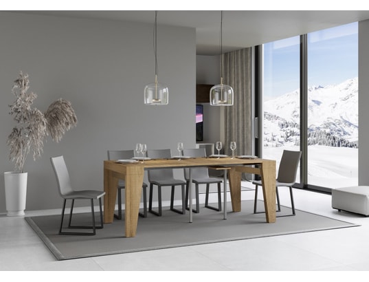 ITAMOBY - Console extensible naxy 90x40/196cm chêne nature