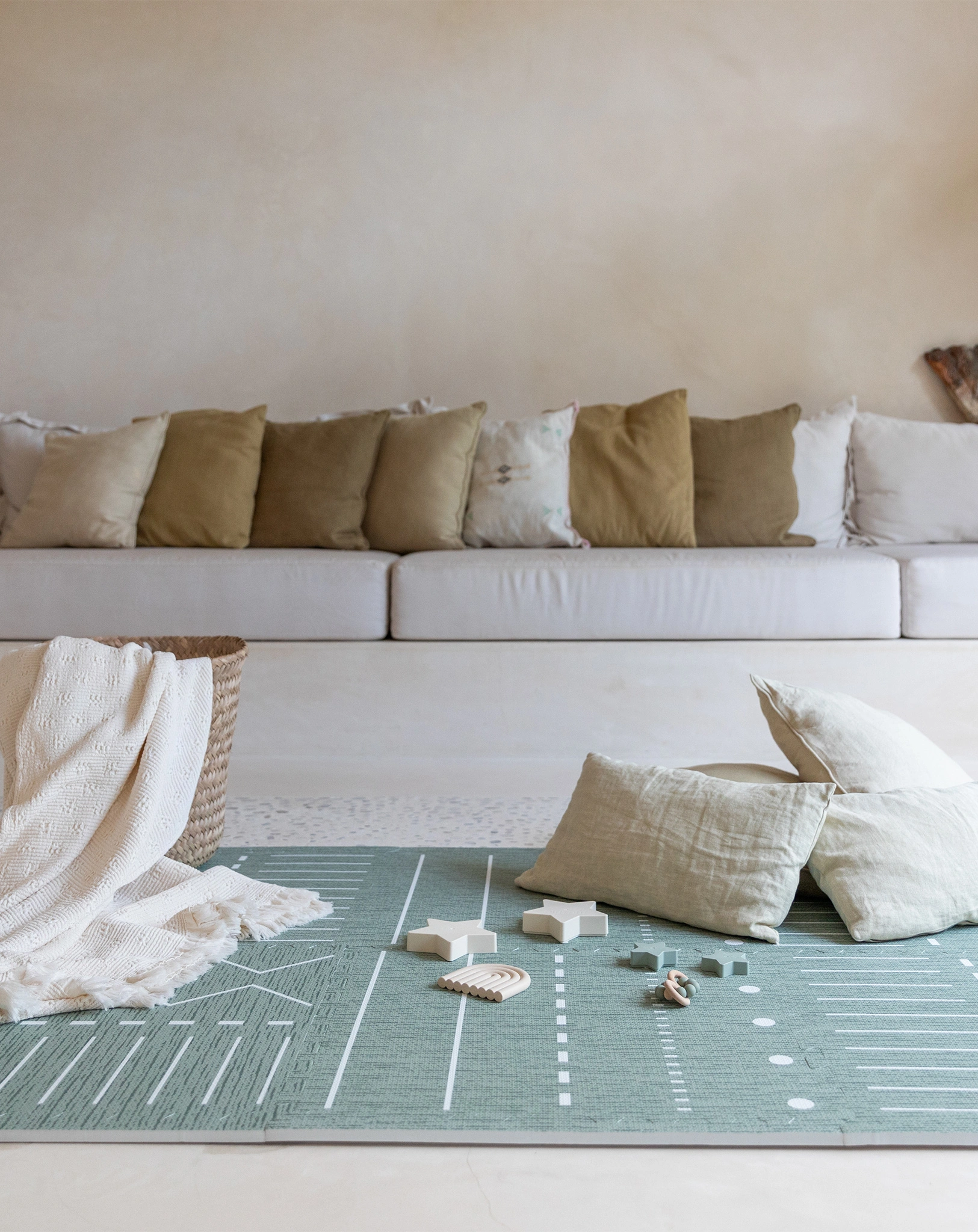 Puzzle-Spielmatte BERBER (120x180cm) in moss