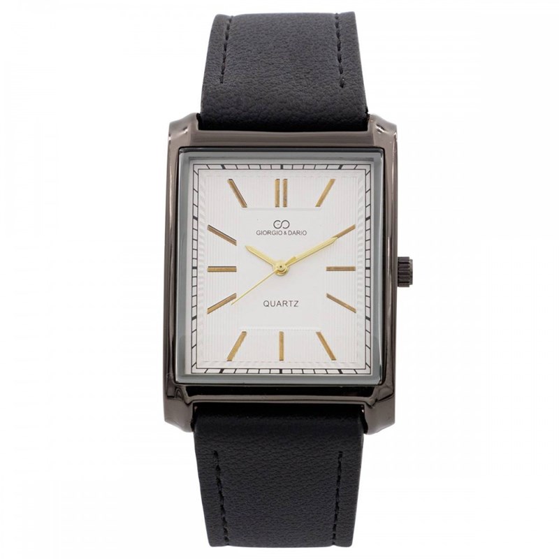 Coffret montre Homme GIORGIO bracelet Cuir Noir