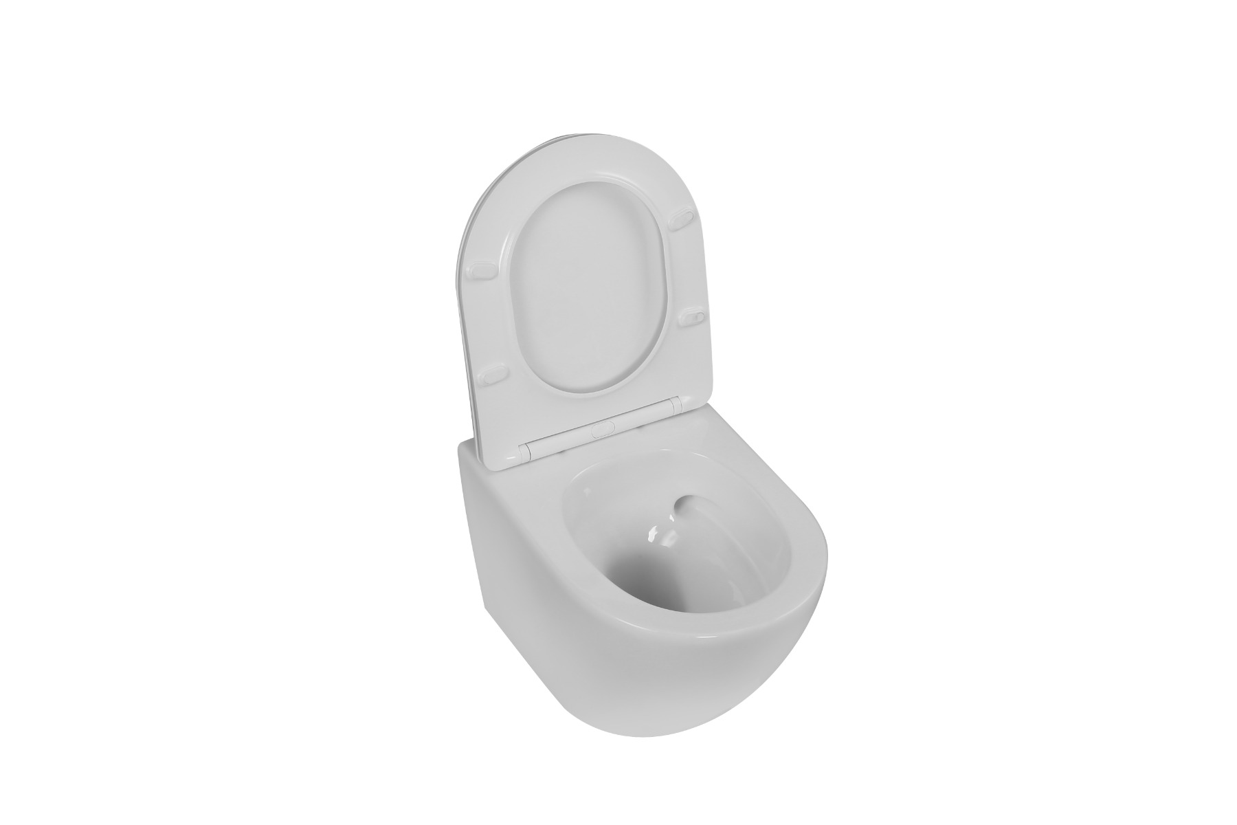 Kerra Kasos randloos hangend toilet met softclose zitting wit