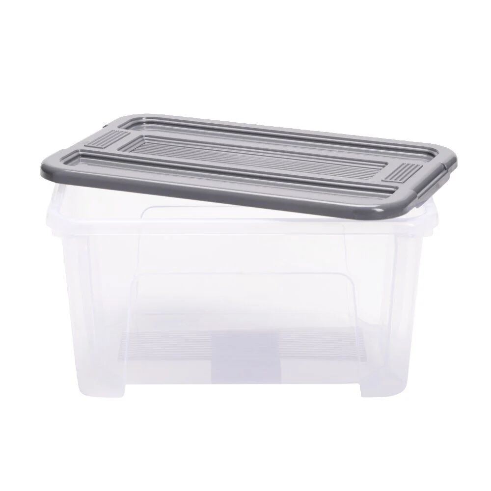 Box de rangement 4,5L plastique transparent 28x14xH18,5cm