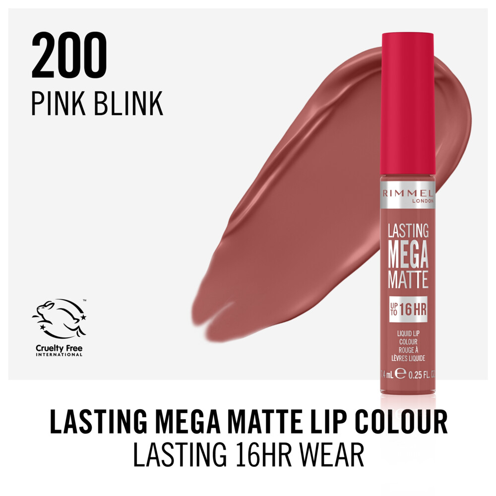 Rimmel Lasting Mega Matte Liquid Lipstick Pink Blink ​2007.4 ml