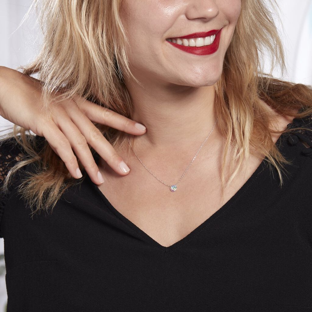Collier Antonienne Argent Blanc Oxyde De Zirconium