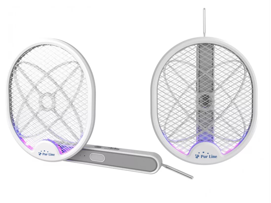 Raquette anti-insecte multi-positions avec USB
