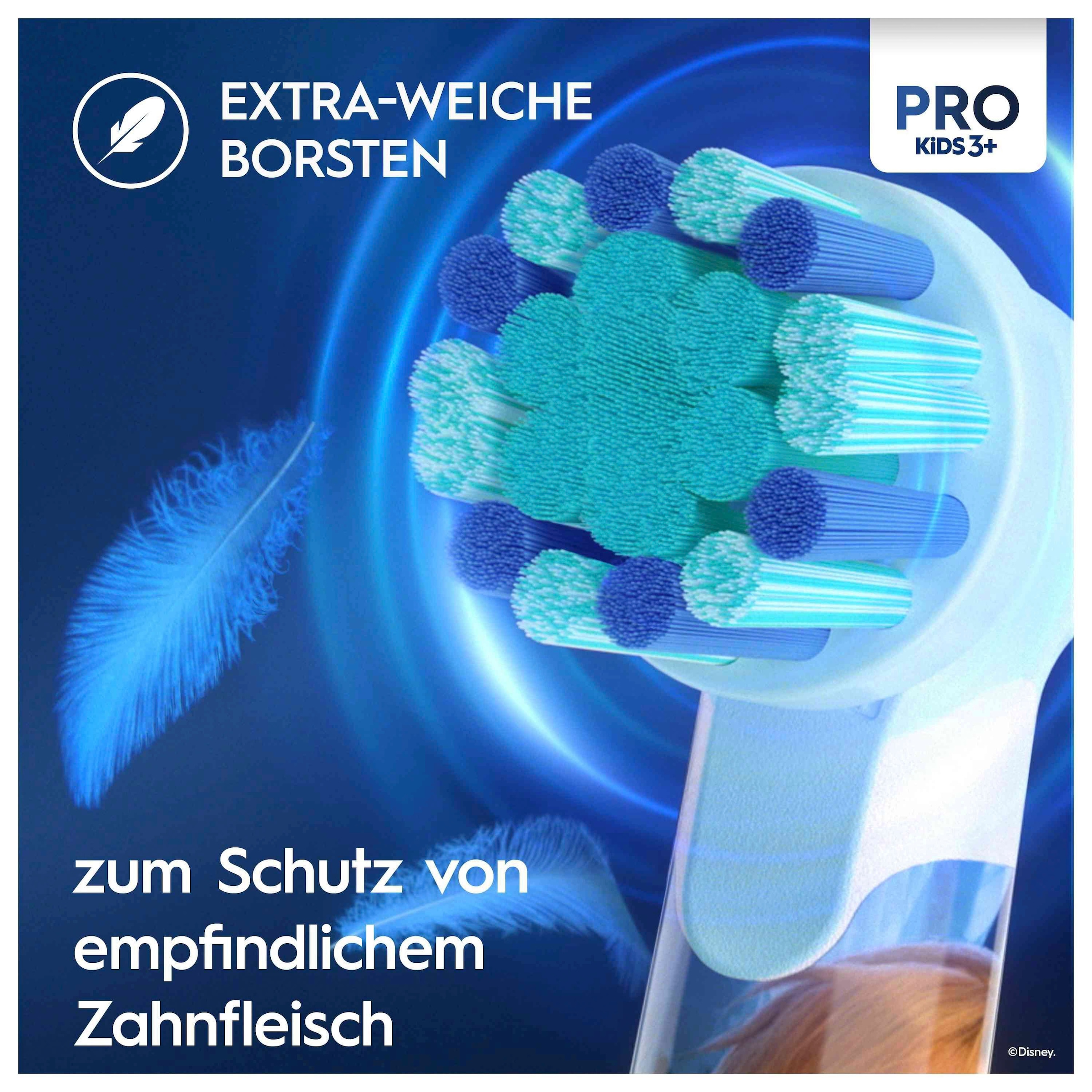Oral-B Elektrische Zahnbürste »Pro Kids Frozen« 1 Stk. Aufsteckbürsten für Kinder ab 3 Jahren