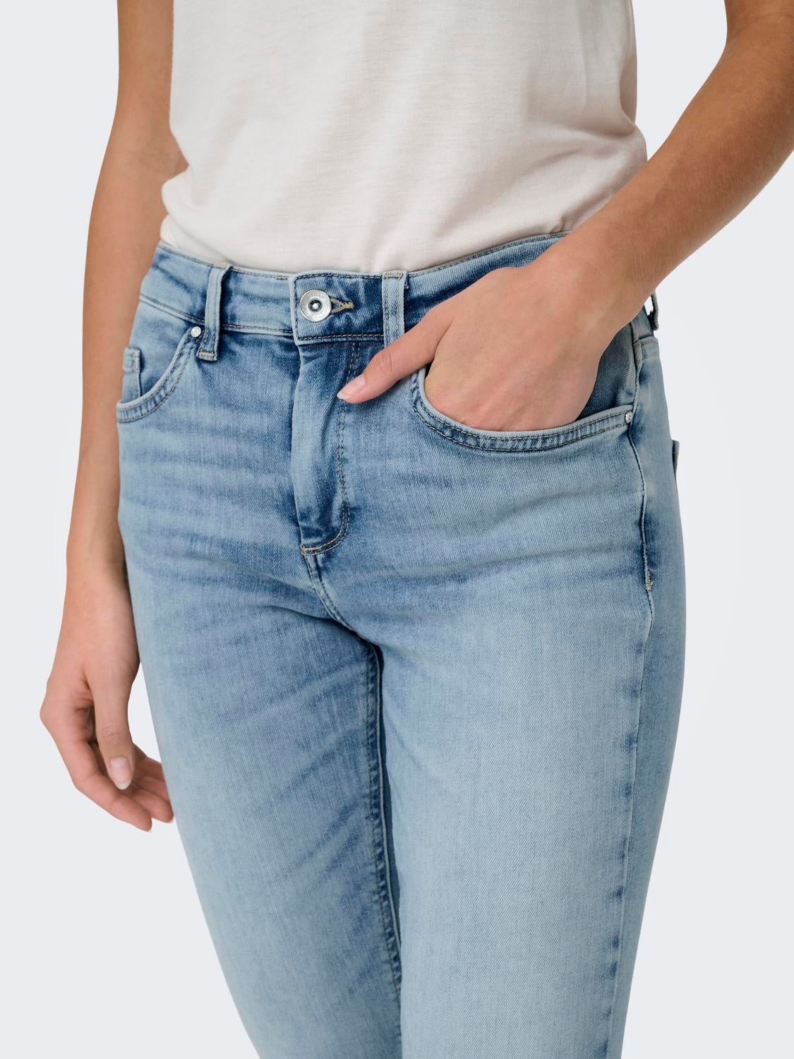 ONLBLUSH Mittlere Taille Skinny Fit Jeans Light Medium Blue Denim