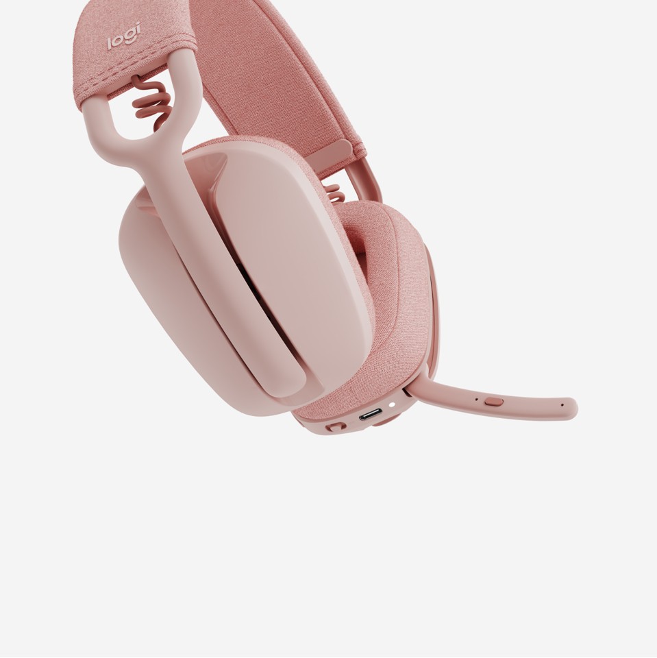 Logitech Zone Vibe 100 Trådløse over-ear letvægtshøretelefoner med støjreducerende mikrofon - ROSE