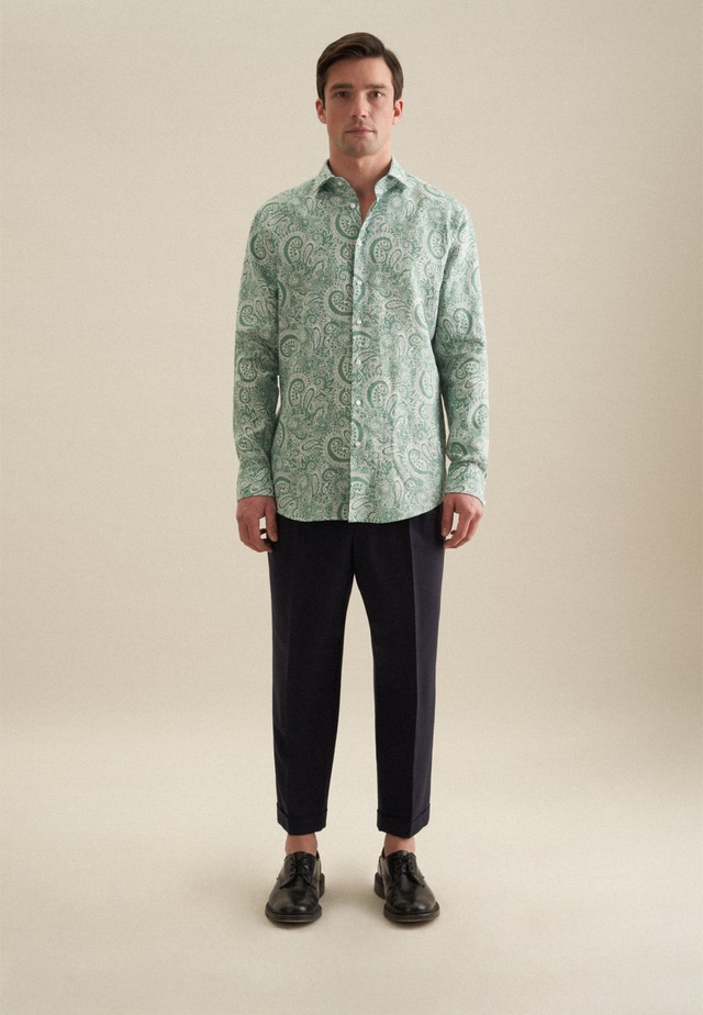 seidensticker Businesshemd »Regular«, Regular 1/1 Kentkragen Paisley