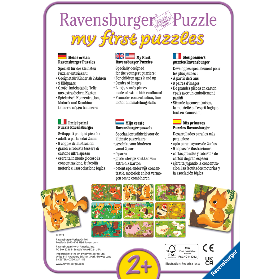 Ravensburger My first puzzle - Tiere und ihre Kinder