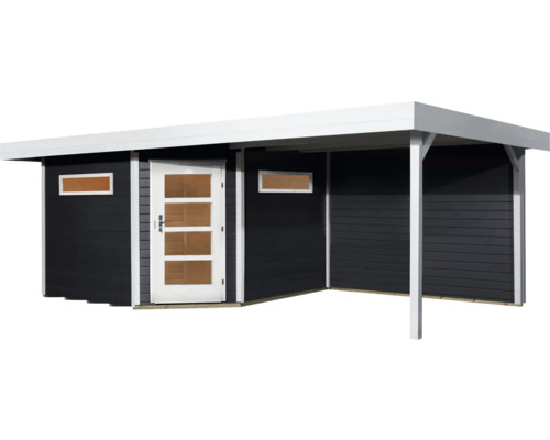 Lounge House weka Davos met vloer en lounge 646 x 338 cm antraciet