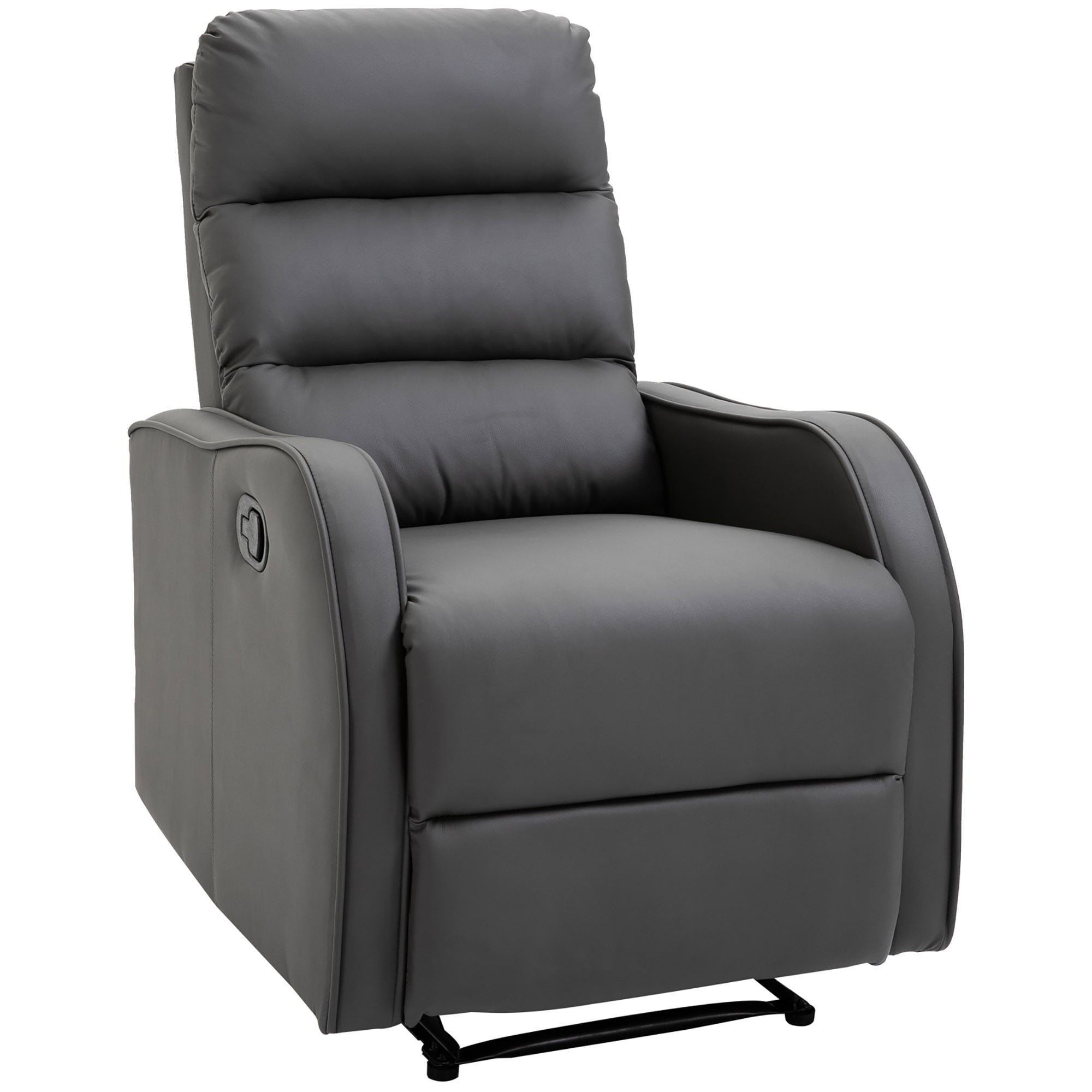 HOMCOM Relaxsessel mit Fußstütze grau 89L x 65B x 100H cm