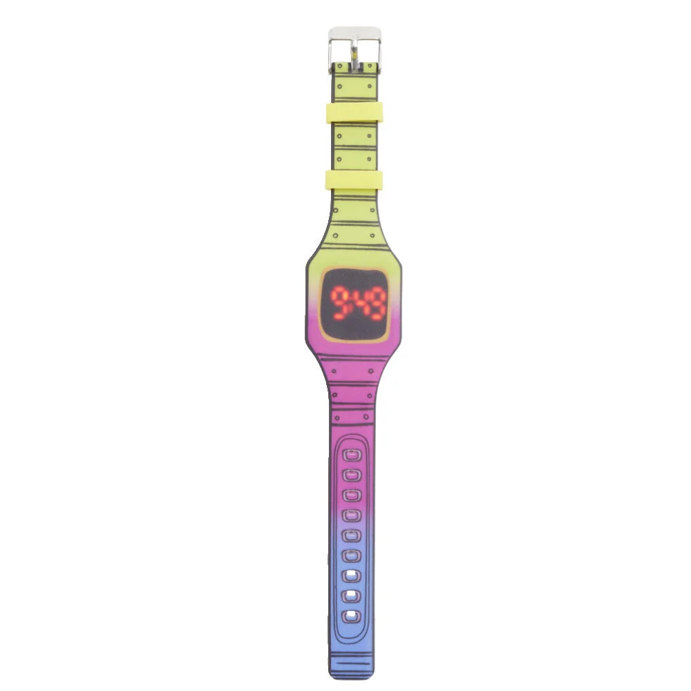 Montre unisexe digitale silicone multicolore Ø5x17,5cm