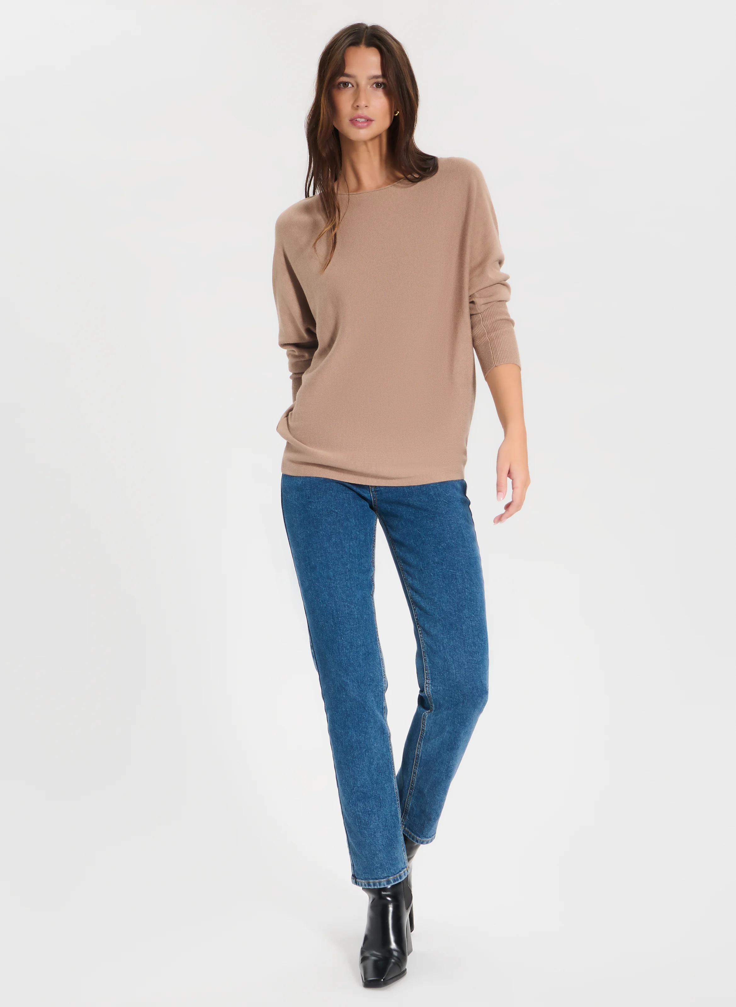 PENSEEBOAT - Pull oversize en maille | Beige