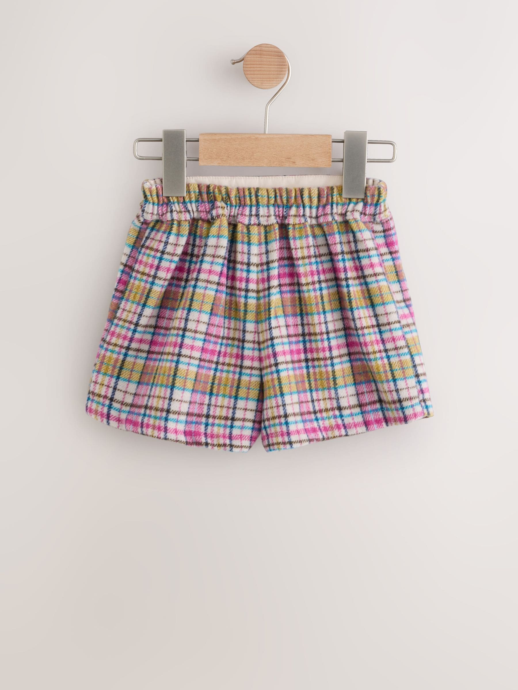 Roze/mink - Set van geruite rok en panty (3mnd -7jr)