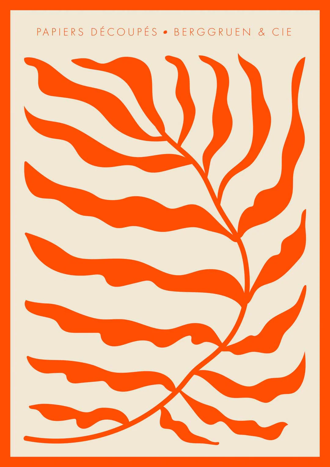 Orange Leafs Papiers Découpés Kunstausstellung