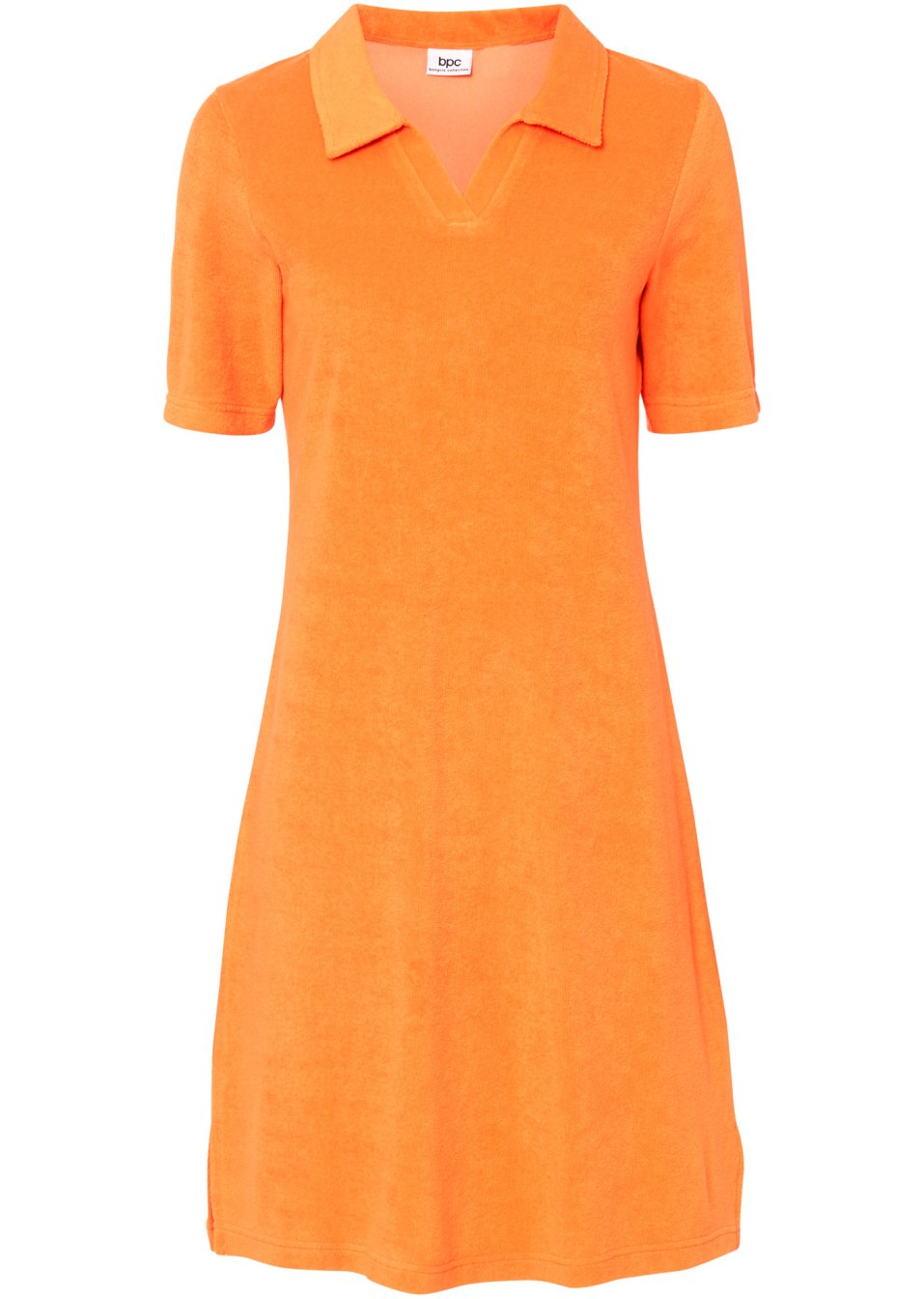 Robe en tissu éponge avec col polo