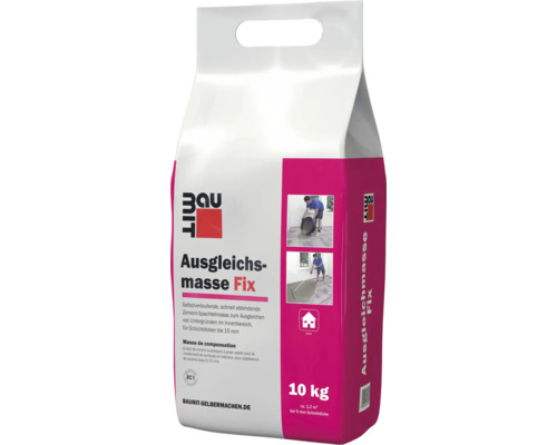 Baumit Fix zelfnivellerende, snel uithardende egalisatiemassa voor binnen, voor laagdiktes tot 15 mm, 10 kg