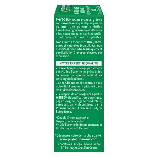 Óleo Essencial de Cravo Orgânico Phytosun Arôms 10ml