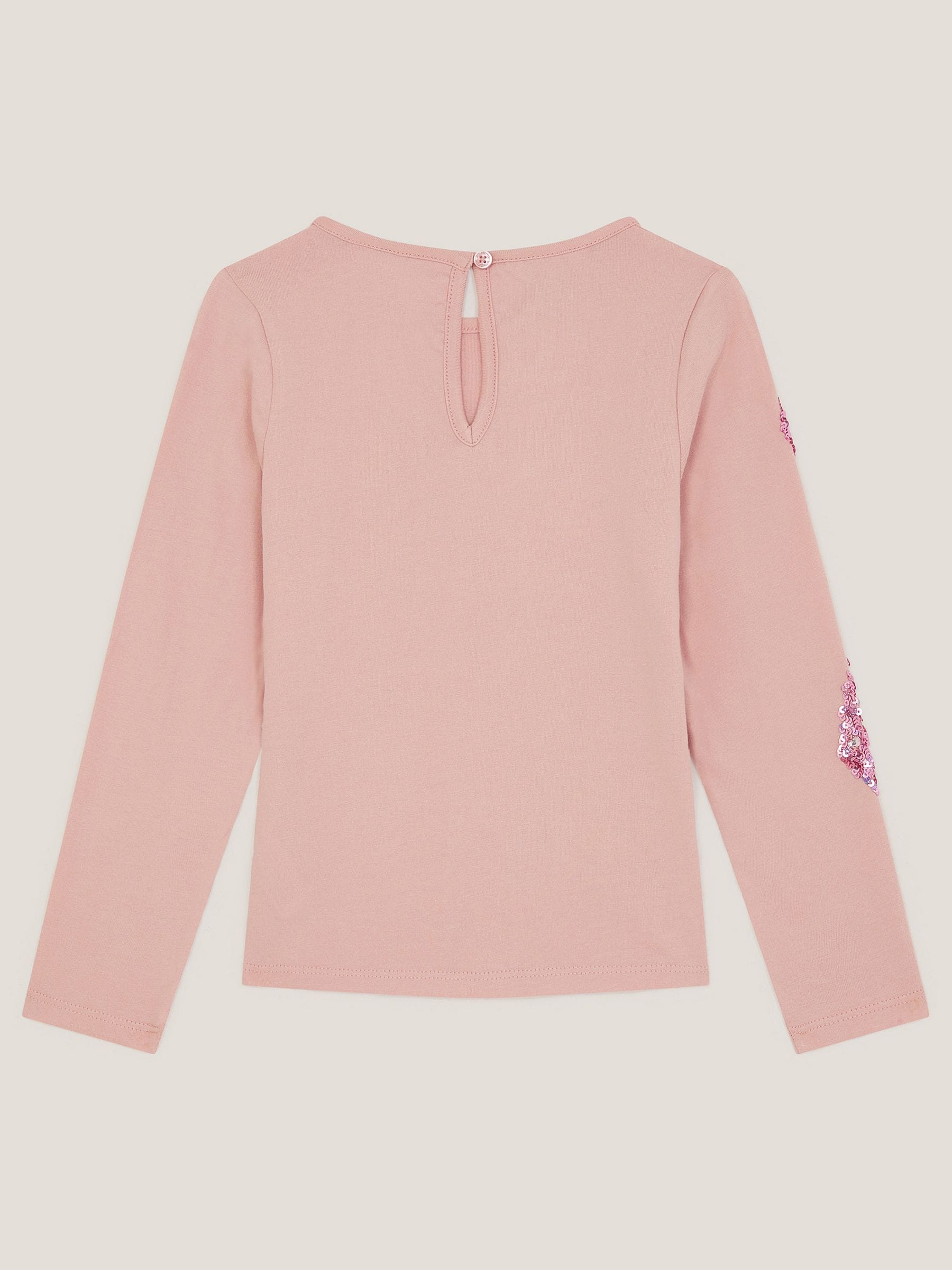 Monsoon Sequin Bow Long Sleeve Top