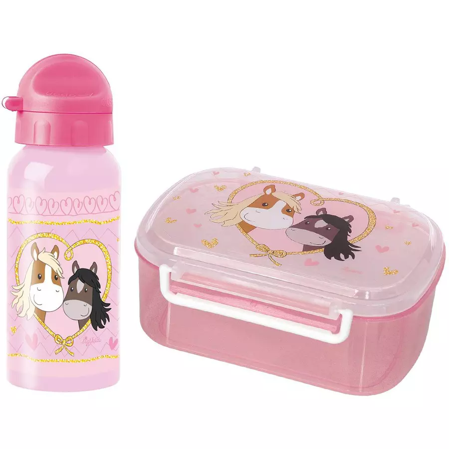 Sigikid Brotdose + Trinkflasche 2er Set hellrosa