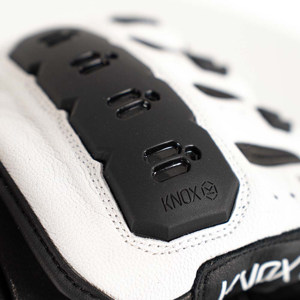knox - Gants Orsa MK3 Cuir Noir / Blanc