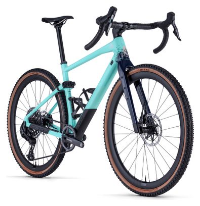 Vélo de Gravel BMC URS 01 Three Sram Force eTap AXS / X0 Eagle AXS 12V 700 mm Bleu Vert Minty Aqua 2024